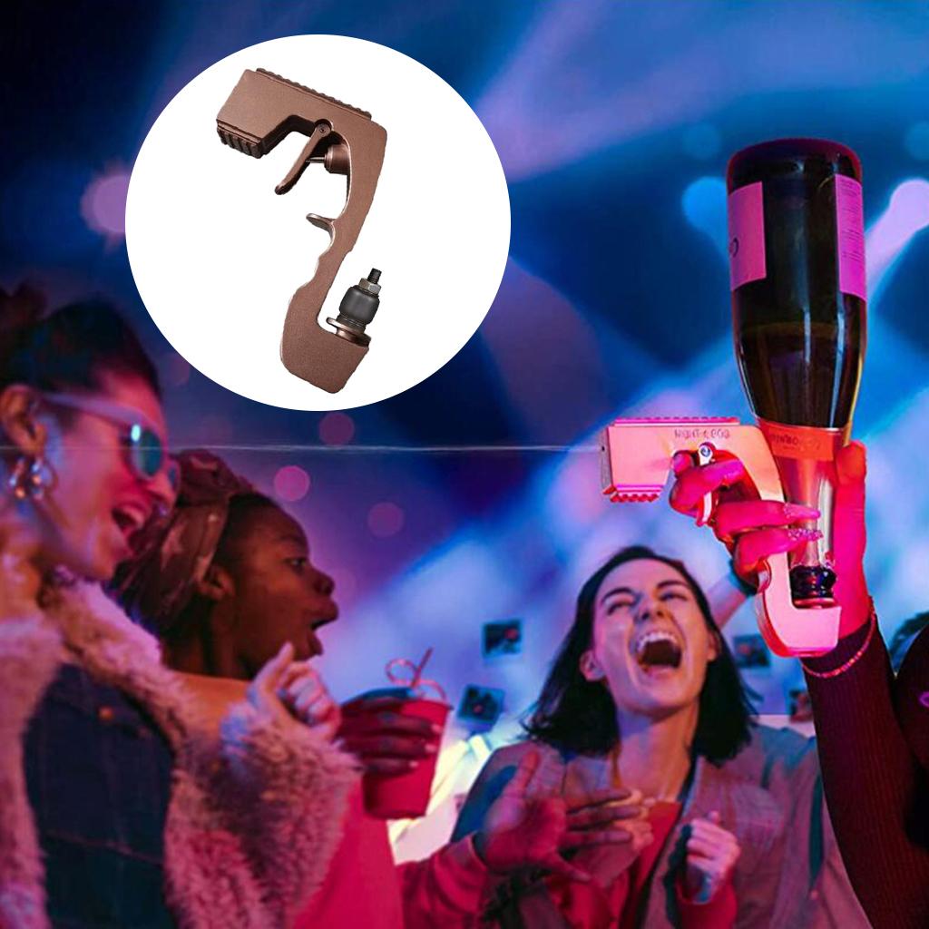 Alloy Champagne Sprayer Gun Dispenser Soda Bottle Beer Ejector Rose Golden