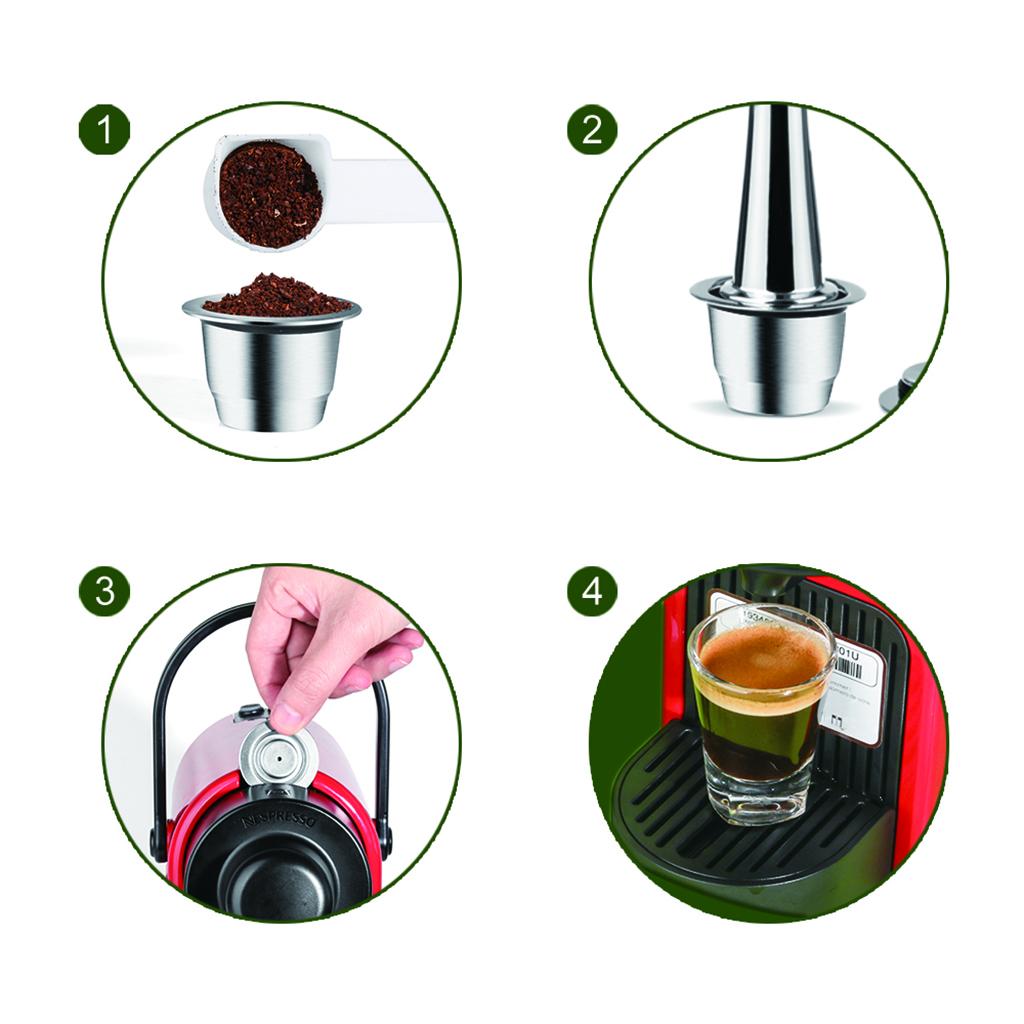 Capsule Coffee Pod Filters Mesh Filter Reusable Kitchen Cafe Accessories C