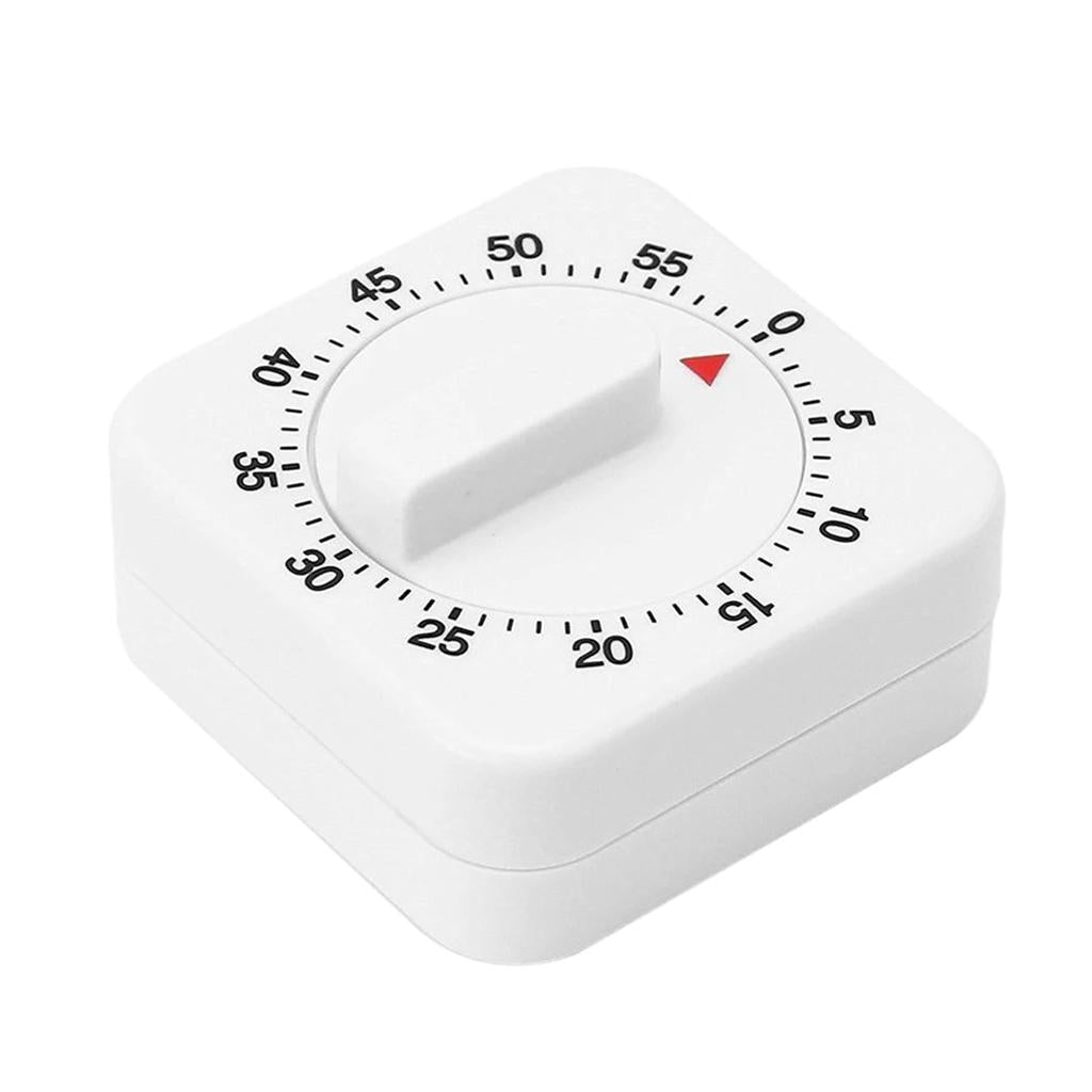 Visual Mechanical Kitchen Timer Square for Kids Adults Durable Home Steaming