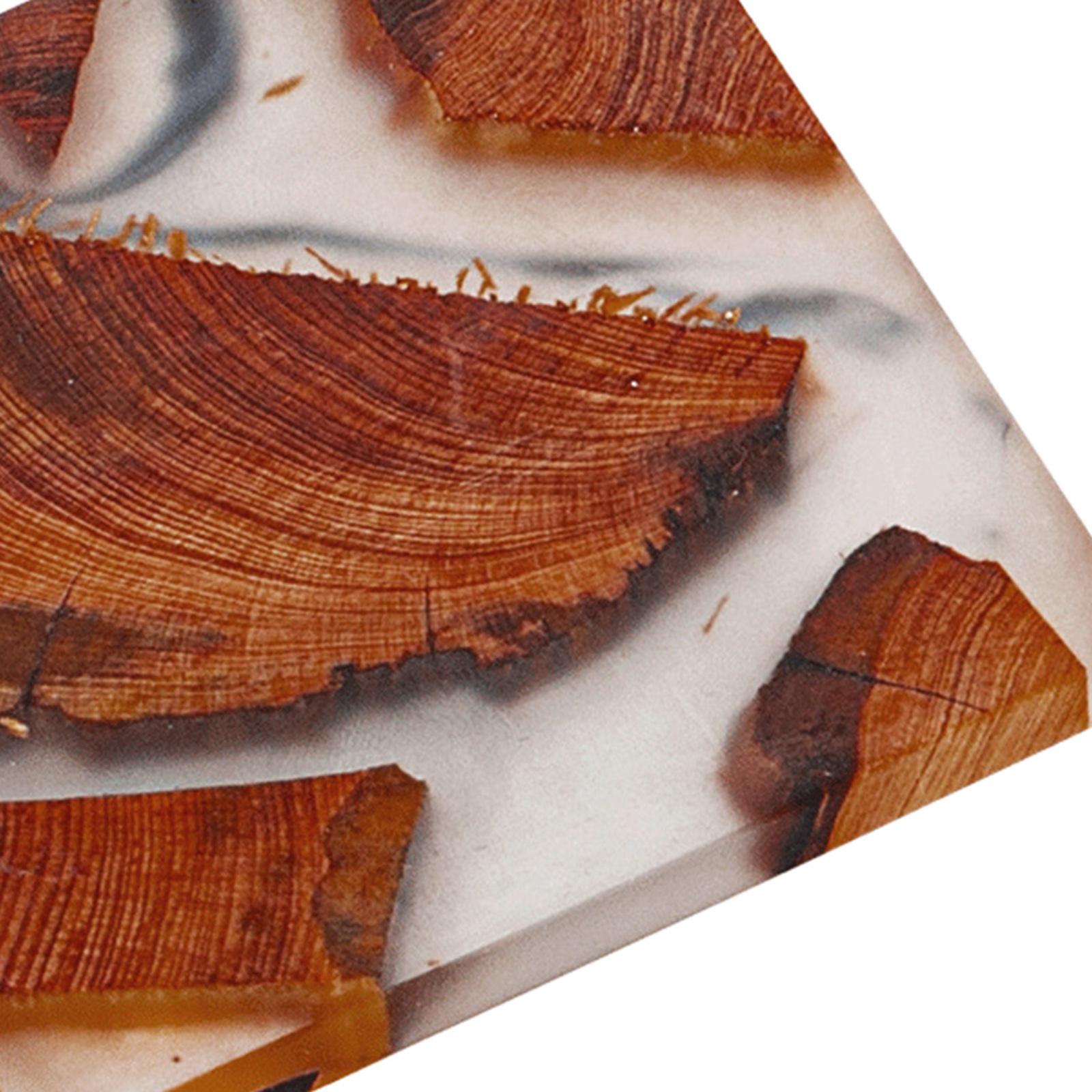Creative Resin Wood Coasters Tea Cup Square Pad Tableware Decor Coaster