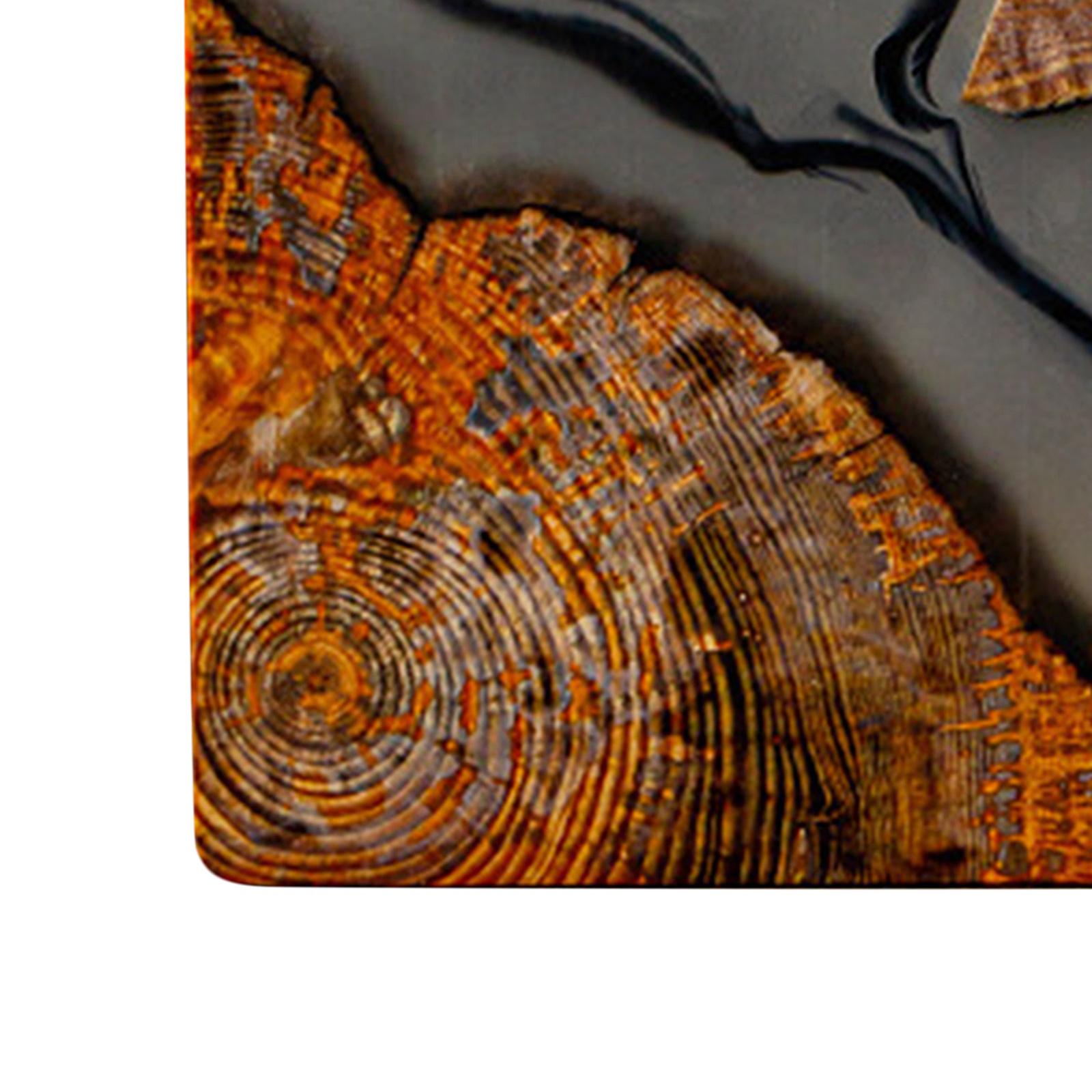Creative Resin Wood Coasters Tea Cup Square Pad Tableware Decor Teapot Mat
