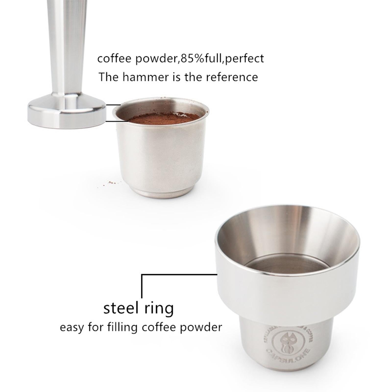 Coffee Capsule Coffee Pod Tamper Espresso Dosing Funnel 1 set C