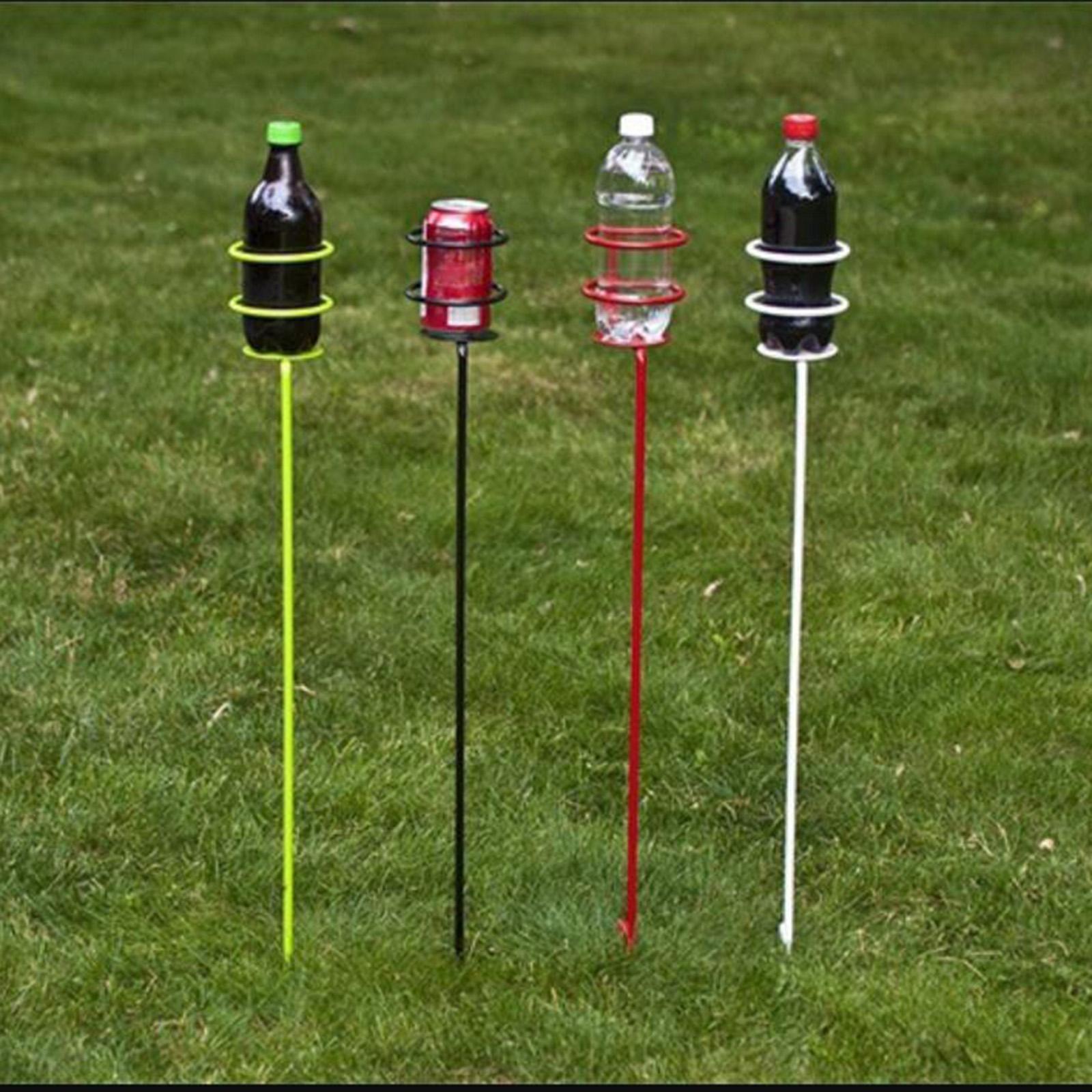Heavy Duty Outdoor Beverage Drink Holder Stakes for Beach Picnics Camping
