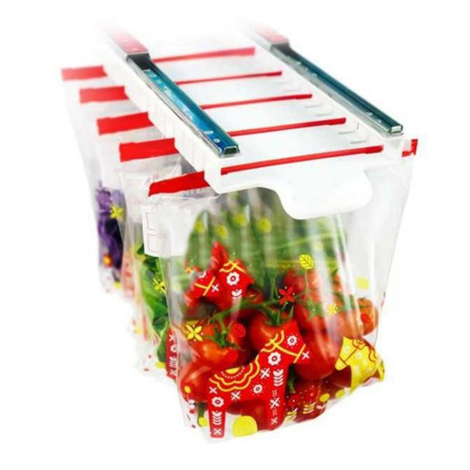 Zipper Bag Fridge Refrigerator Drawer Storage Rack 10 Slots for Hanger