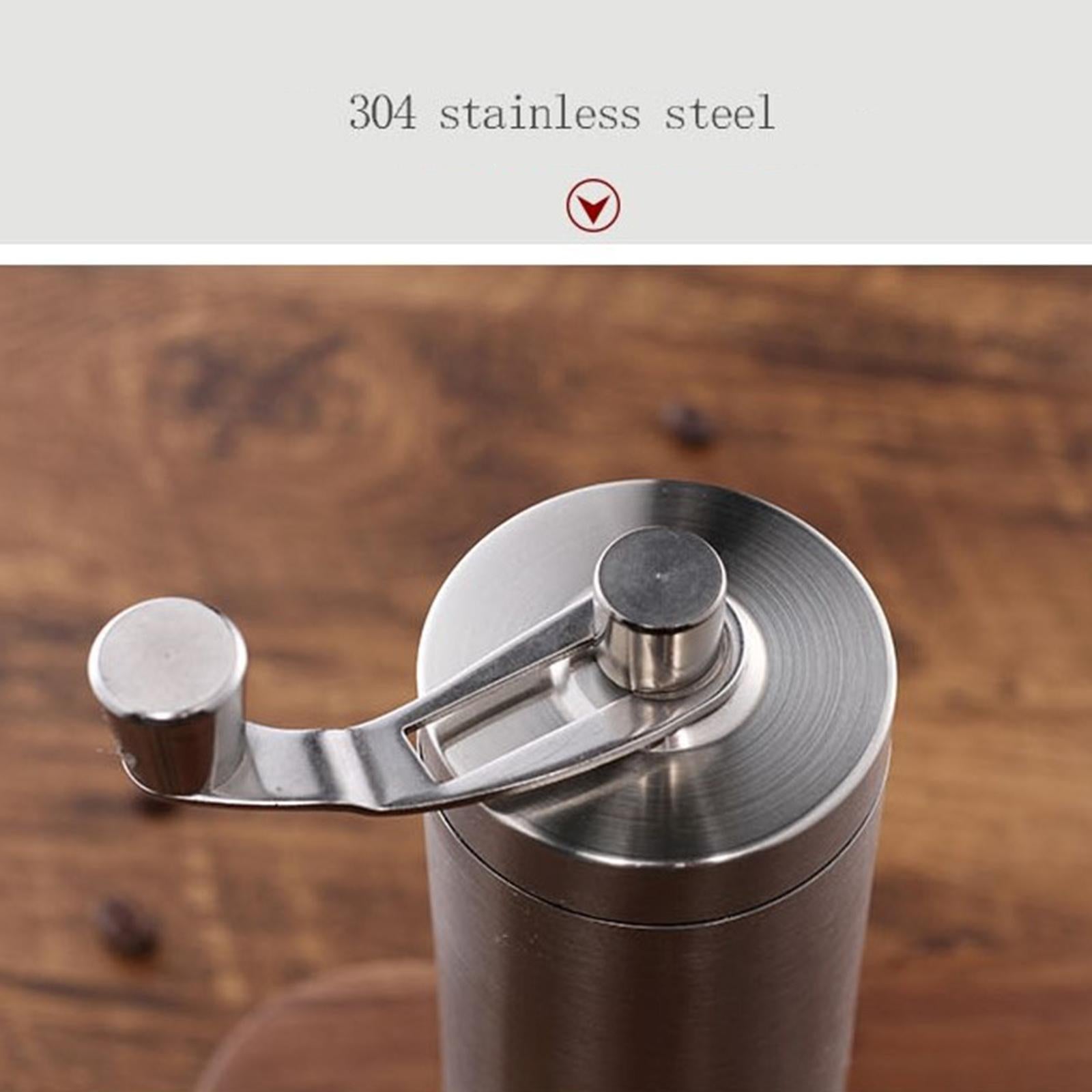 Manual Coffee Grinder for Espresso Press Home Office Travel Camping Silver