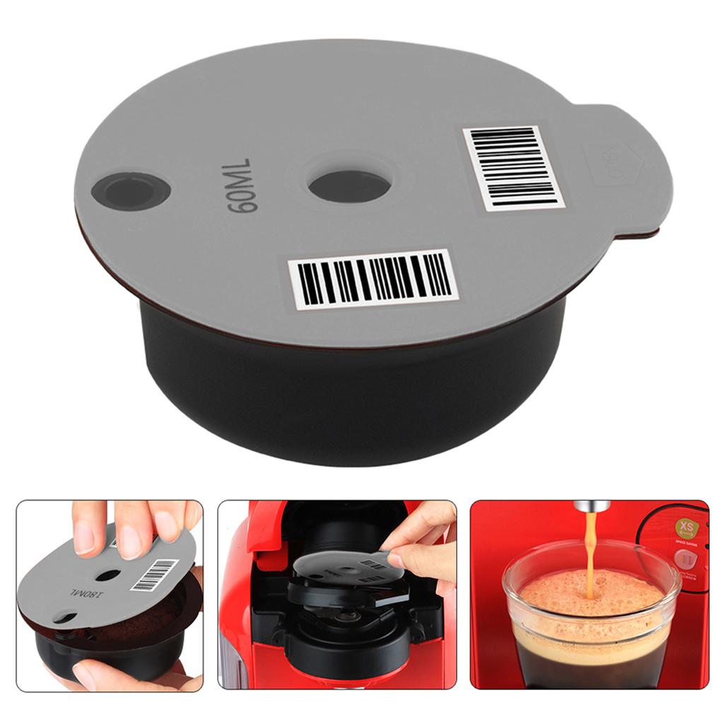 Reusable Coffee Capsule Pod Slicone Lid Fits Bosch for Tassimo Machine 60ml
