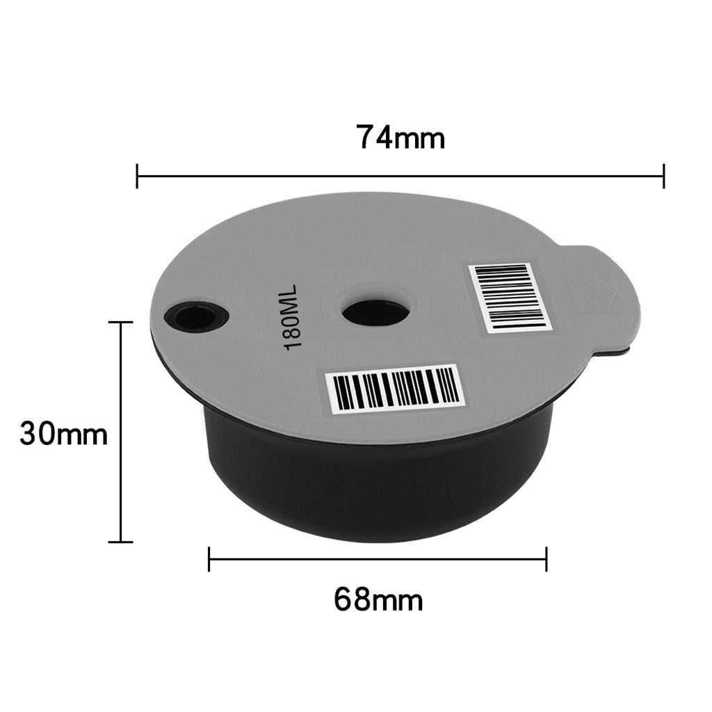 Reusable Coffee Capsule Pod Slicone Lid Fits Bosch for Tassimo Machine 180ml