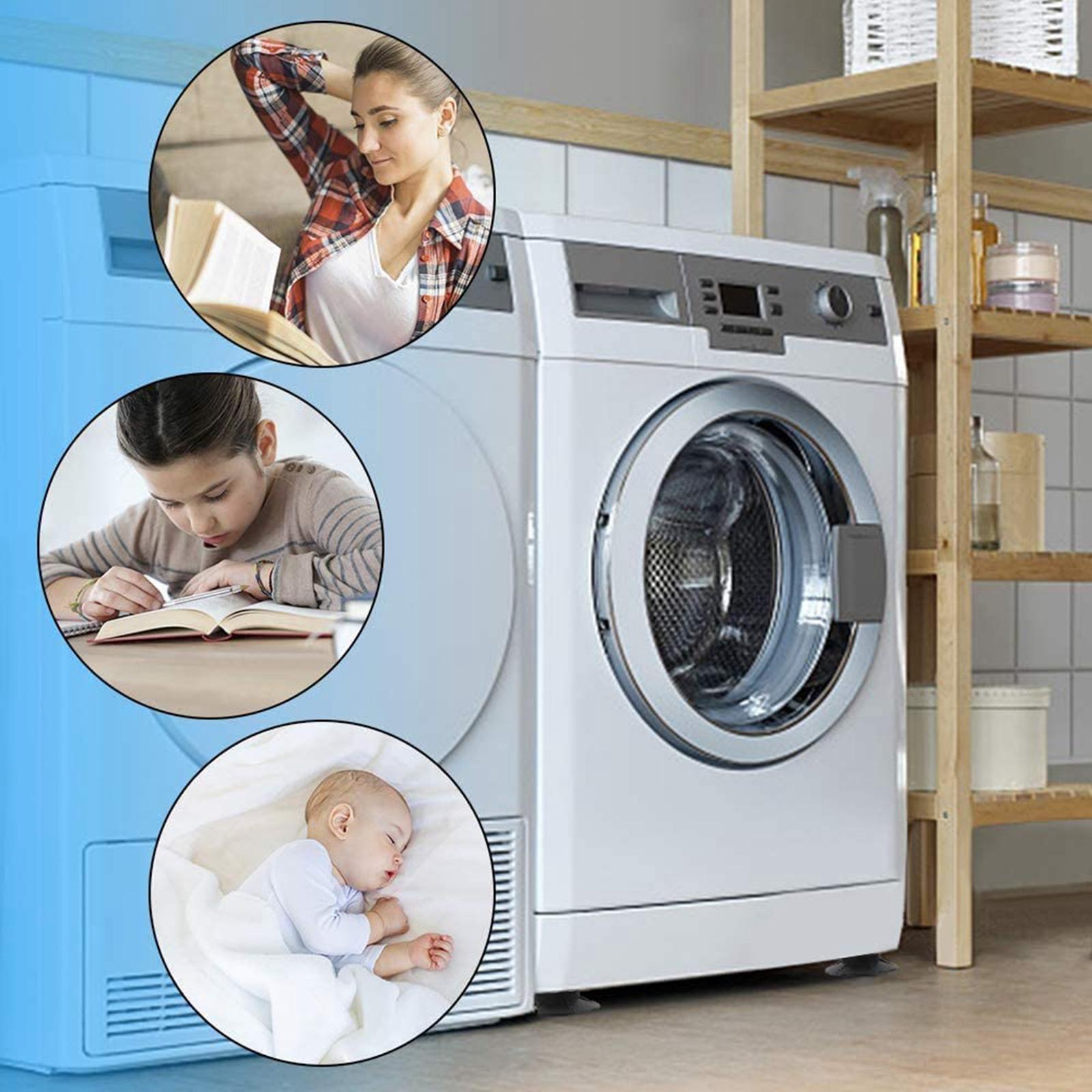 Non Slip Washing Machine Anti Vibration Pad Feet Pads Shock Proof Black