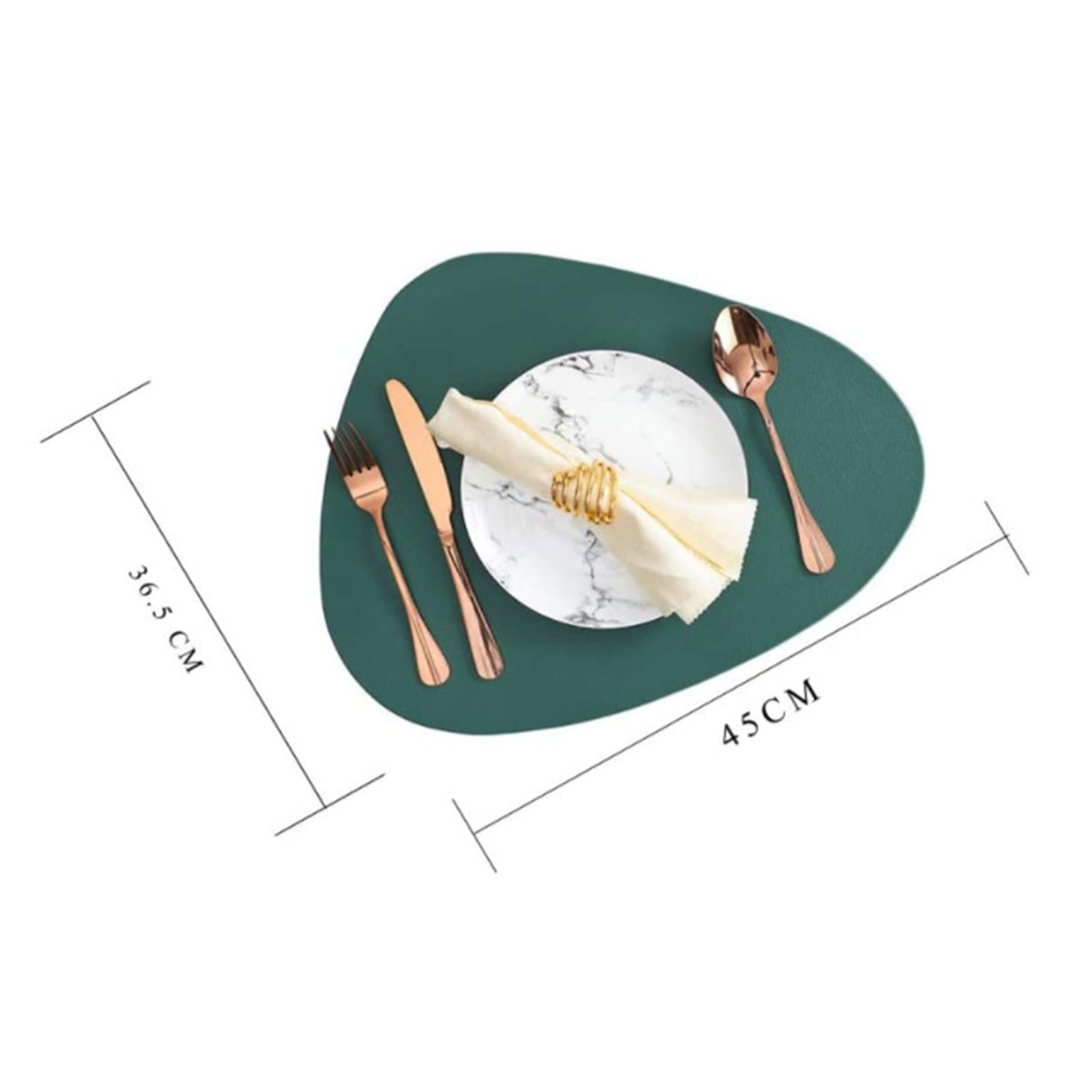 Nordic Style PU Leather Placemat Pad Table Mat Bowl Mat Coaster Waterproof