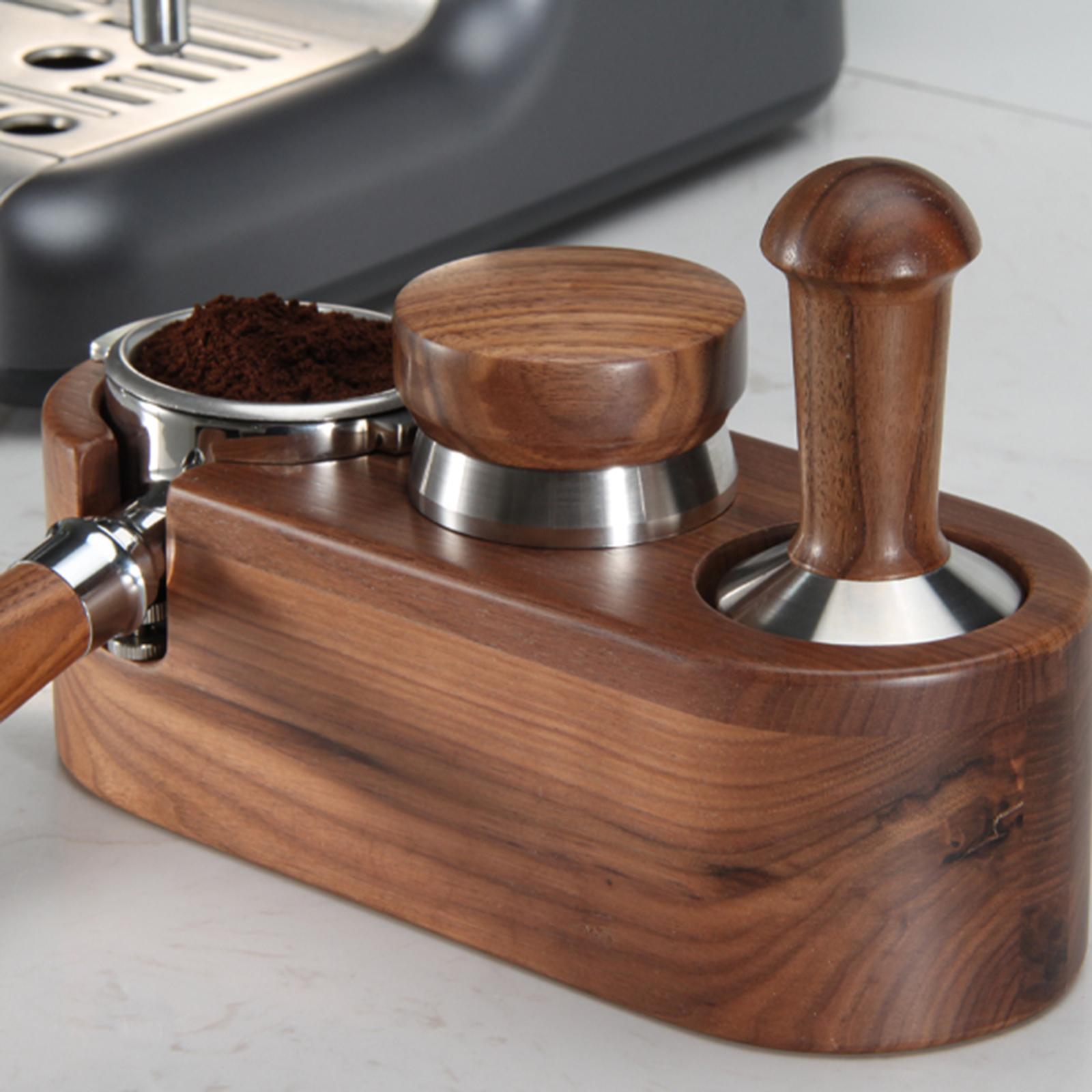 Coffee Distributor Leveler Tool Adjustable Height Coffee Tamper 58.5mm Cross