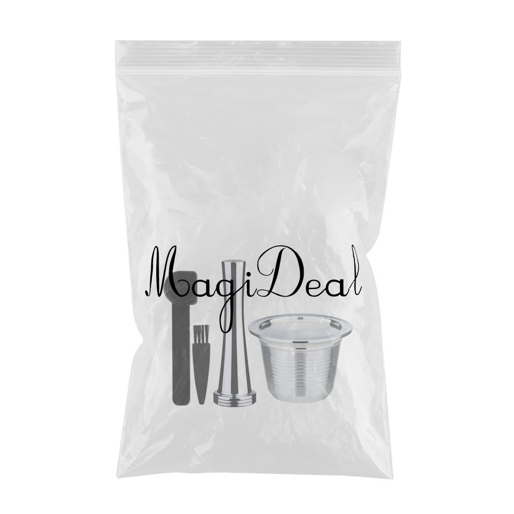 Coffee Capsule Stainless Steel Reusable for Le Cube  with coffee Tamper