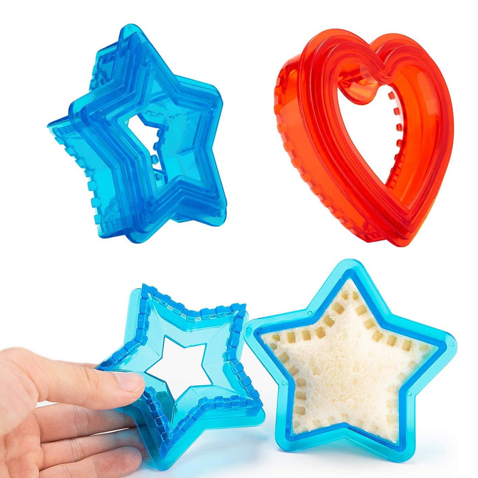 Sandwich Cutter and Sealer for Kids Childrens  Portable heart star