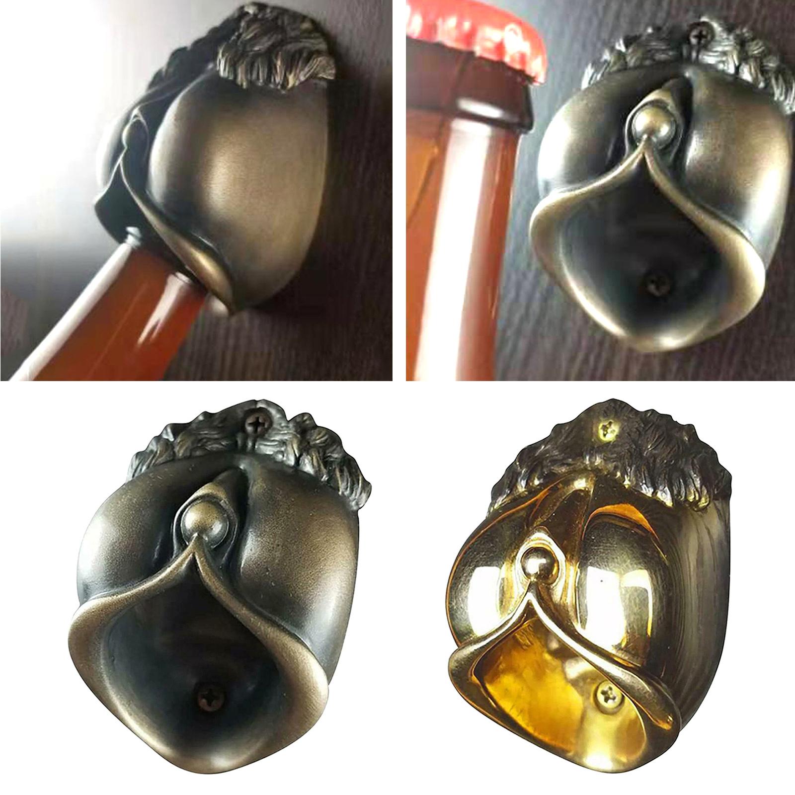 Wall Mount Iron Bottle Opener Beer Wine Bottle Open Cap Bar Opener Copper