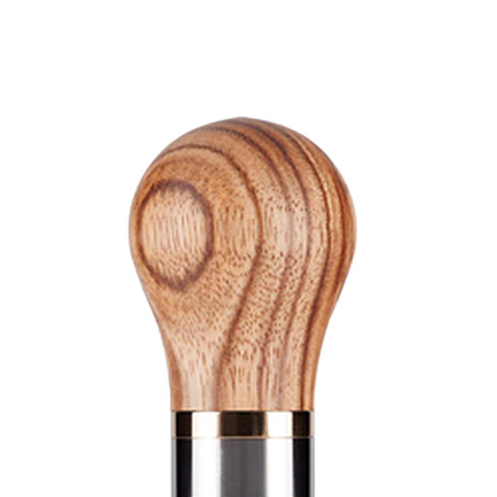 Coffee Espresso Tamper Flat 304 Stainless Steel Base Zebra Wood