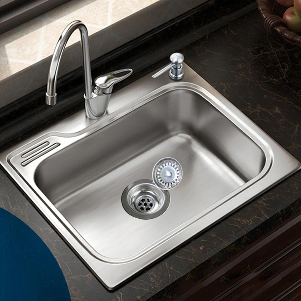 Stainless Steel Kitchen Sink Drain Strainer Anti-Clogging Waste Dia 114mm