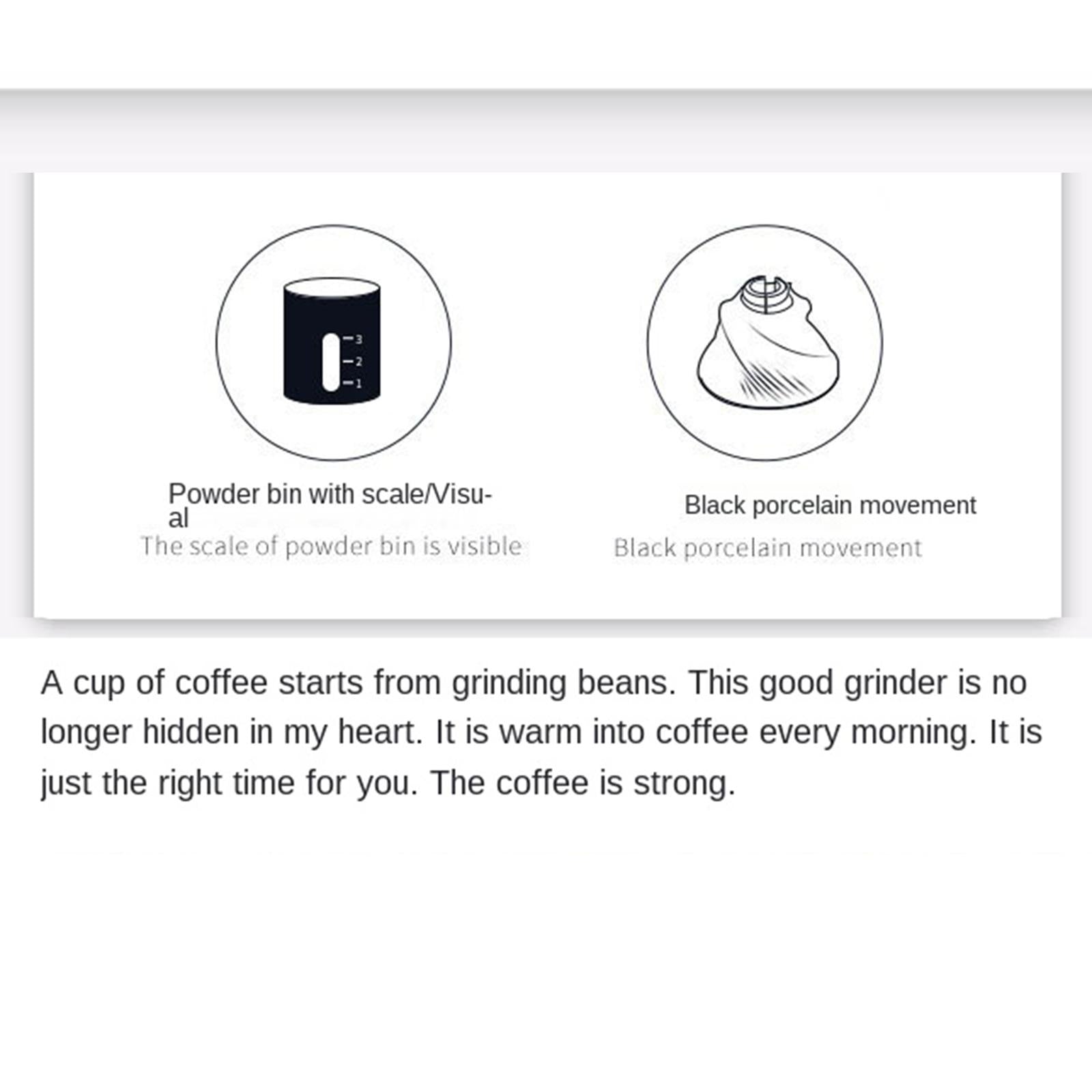 Manual Coffee Grinder Adjustable Setting for Espresso French Press Camping