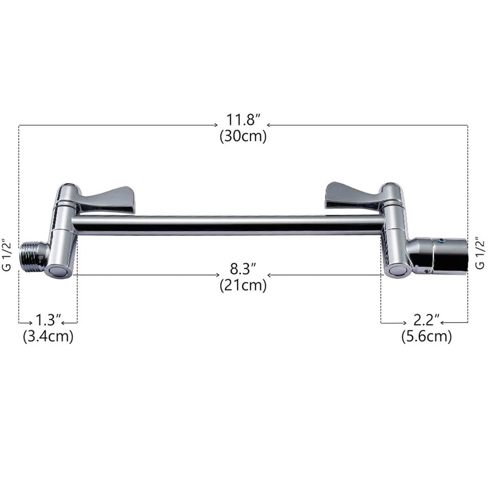 Adjustable Shower Arm Bracket with Tooth Extension Rod Bathroom Accessories