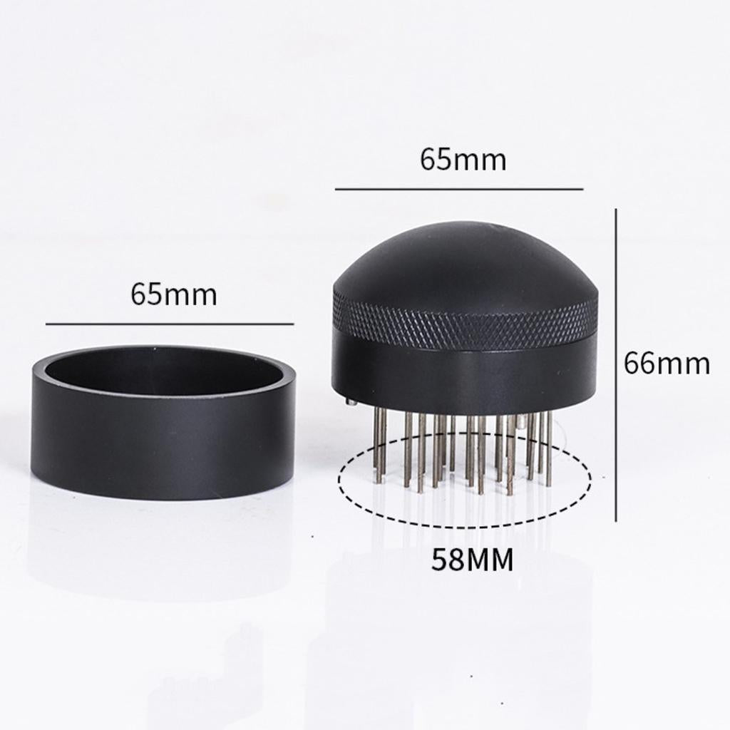Stainless Steel Coffee Tamper Distributor Leveler Tool Powder Hammer 58mm