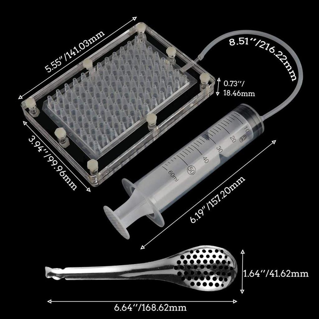 Caviar Generator 96 holes Molecular Gourmet Tools Caviar Strainer and Spoon