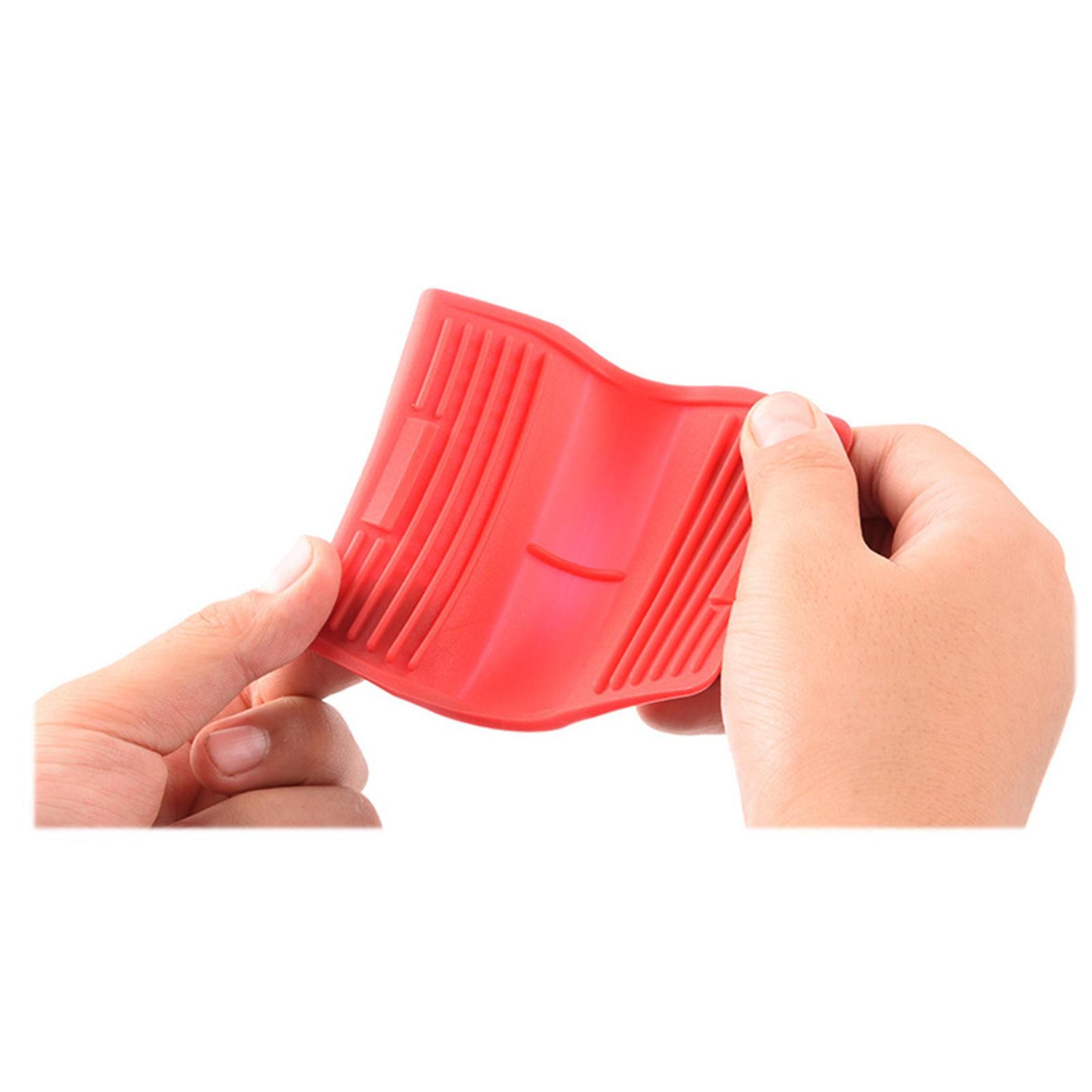 5pcs/set Non Slip Silicone Hot Handle Holder Parts for Skillets Griddles red