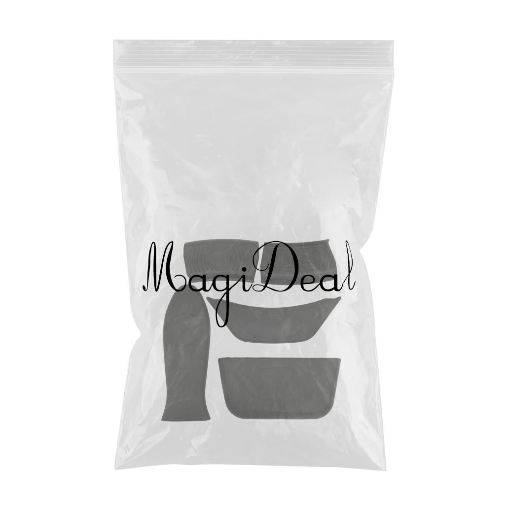 5pcs/set Non Slip Silicone Hot Handle Holder Parts for Skillets Griddles black