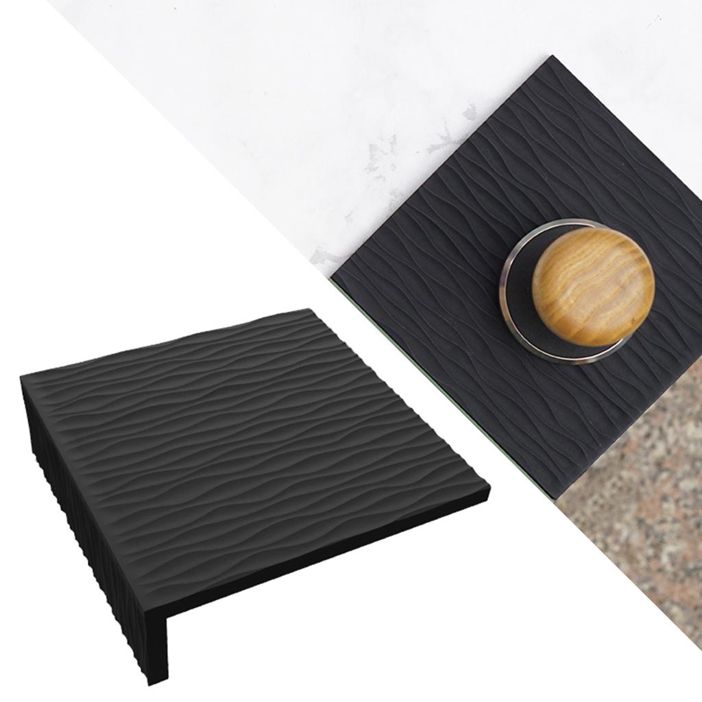 Silicone Coffee Mat Espresso Latte Art Tamper Tamping Rest Mat Holder Black
