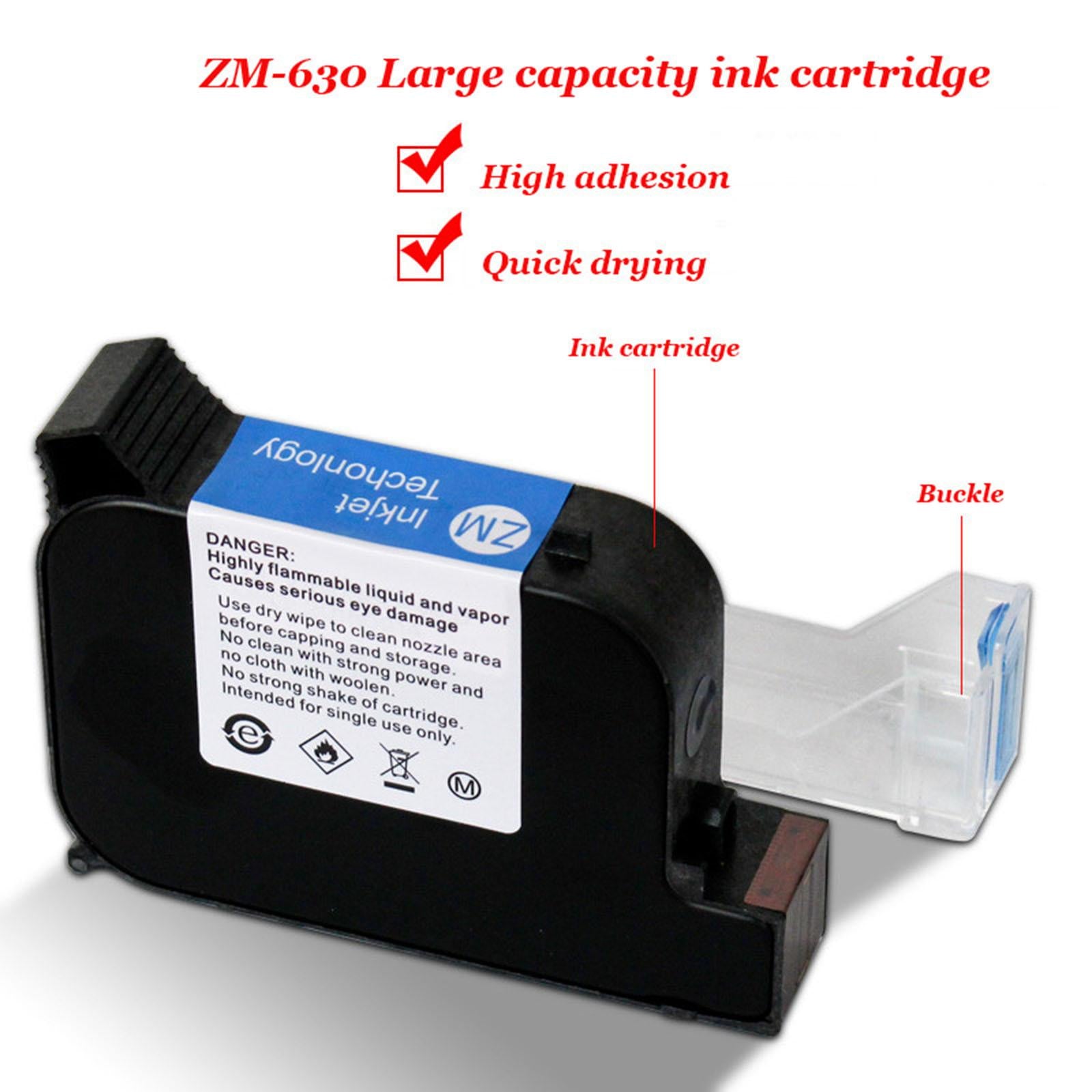 Ink Cartridge for Handheld 50mm Inkjet Printer Coding Machine Spare Part