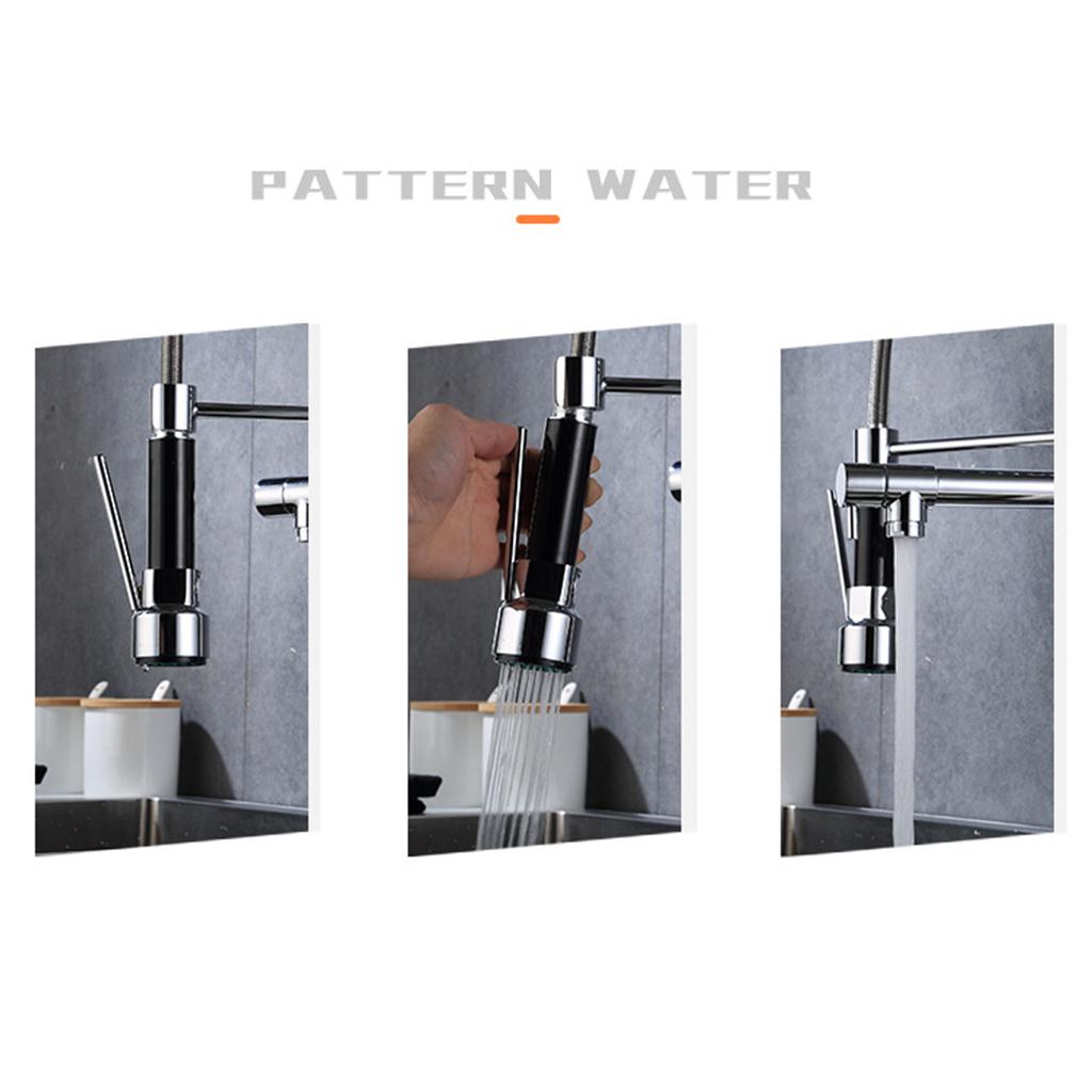 Sink Mixer Tap Single Hole Kitchen Faucet Pull Out Sprayer Electroplated