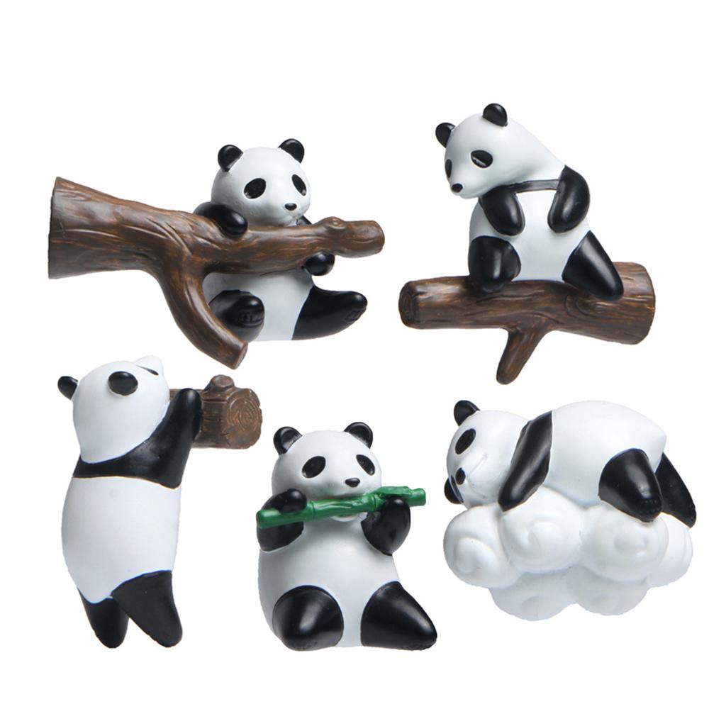 3D Panda Refrigerator Magnets Fridge Sticker Home Whiteboard Cabinets Decor lie log