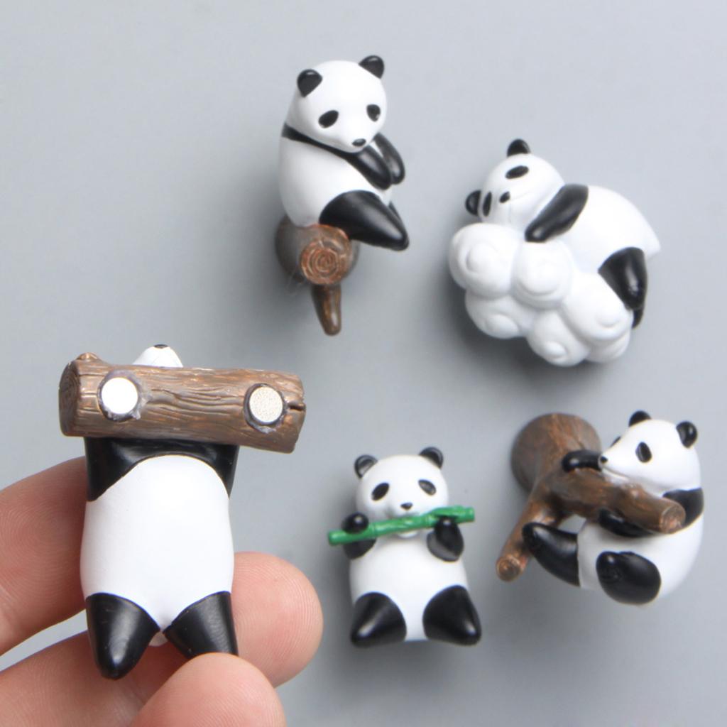 3D Panda Refrigerator Magnets Fridge Sticker Home Whiteboard Cabinets Decor lie log
