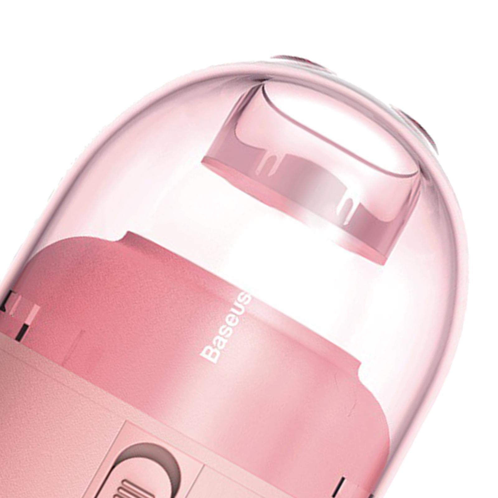 Portable Small Crumb Vacuum Cleaner Tabletop Keyboard Dust Cleaning Tool Pink