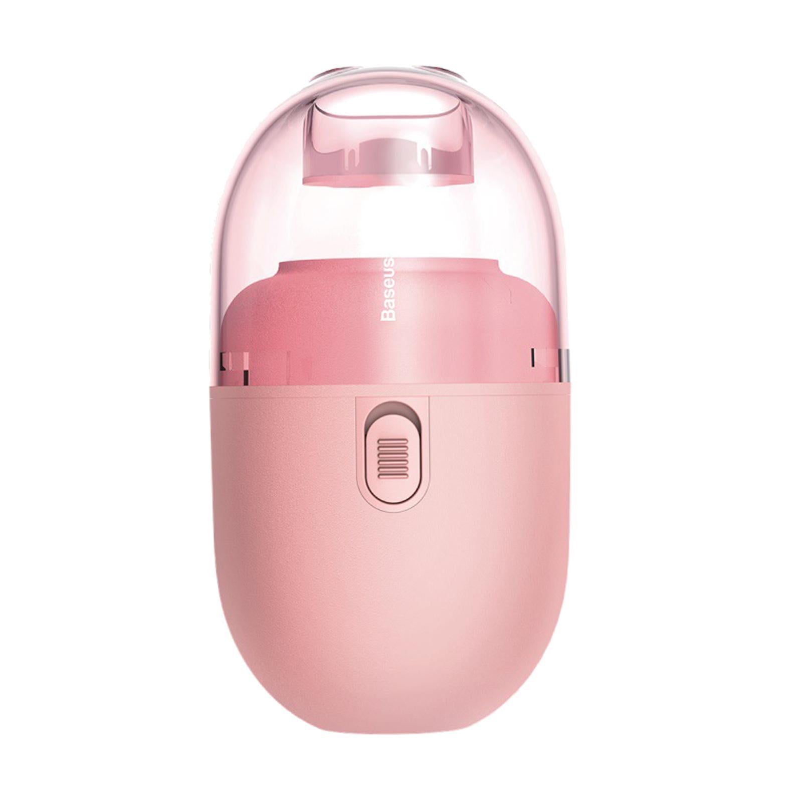 Portable Small Crumb Vacuum Cleaner Tabletop Keyboard Dust Cleaning Tool Pink