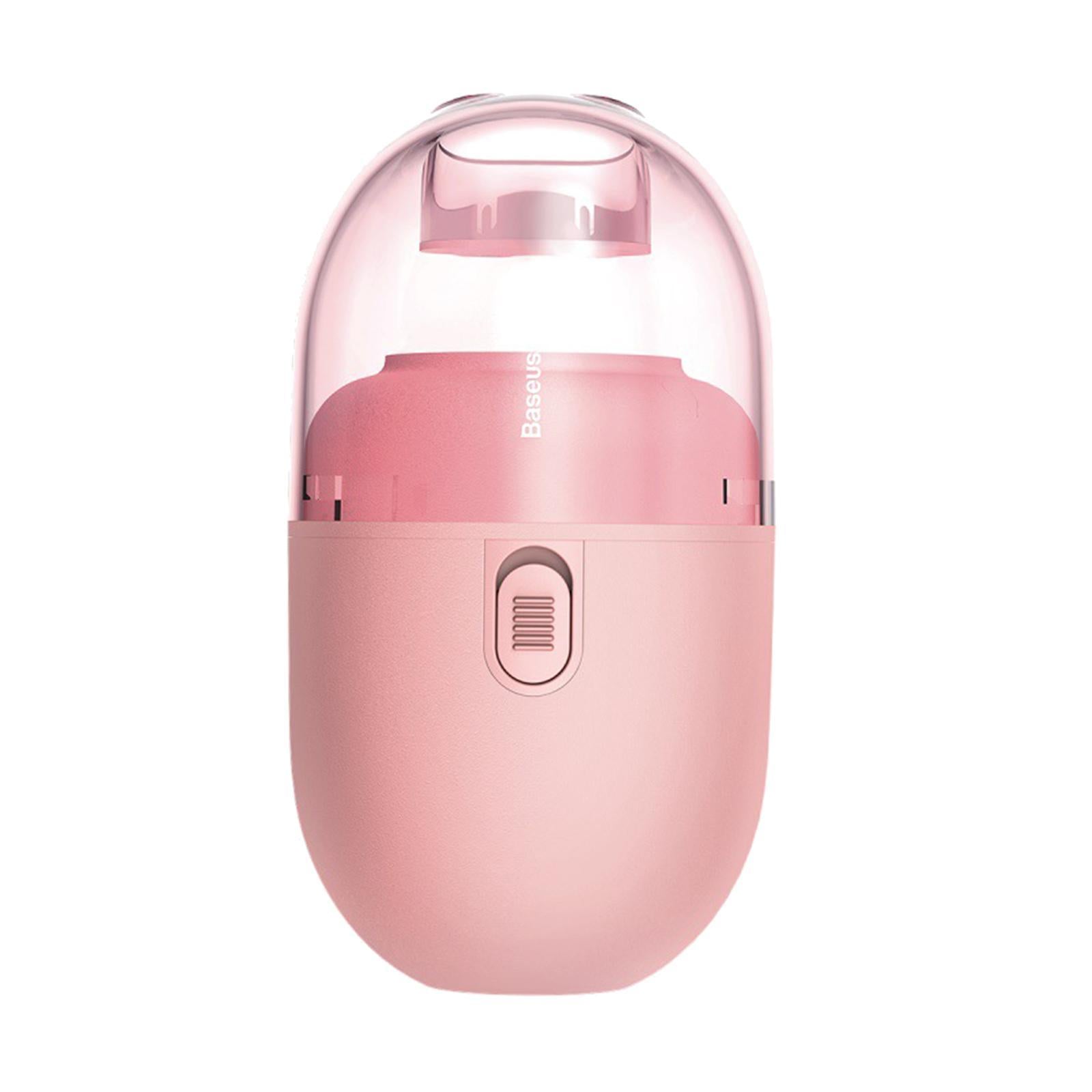 Portable Small Crumb Vacuum Cleaner Tabletop Keyboard Dust Cleaning Tool Pink