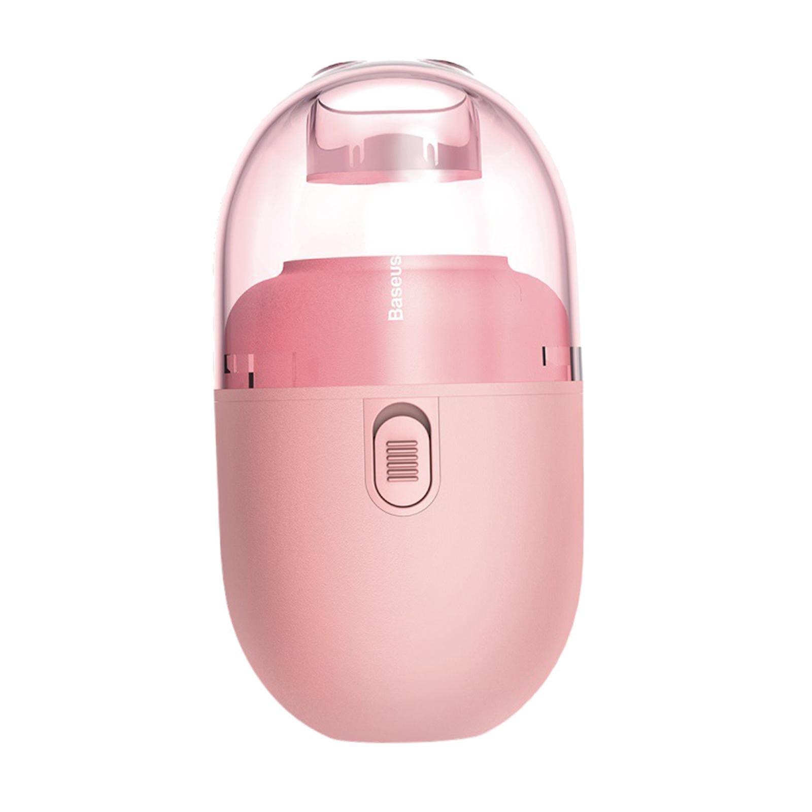 Portable Small Crumb Vacuum Cleaner Tabletop Keyboard Dust Cleaning Tool Pink