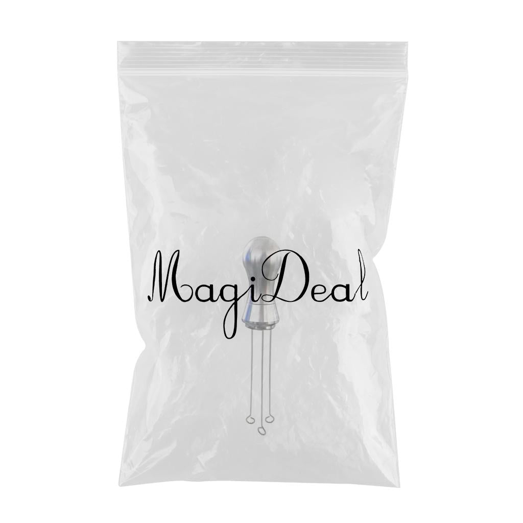 Stainless Steel Coffee Tamper Leveler Needle Type Powder Distributor Tool Silver