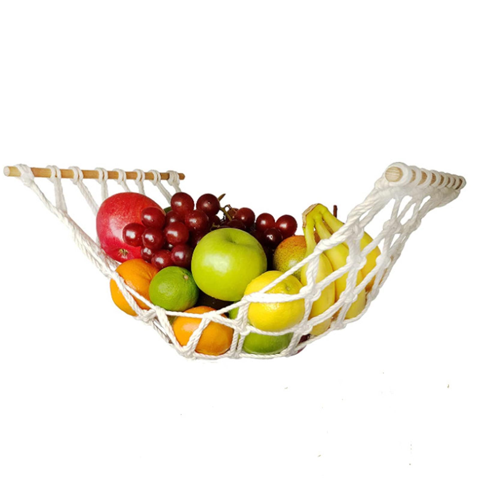 Macrame Fruit Vegetable Hammock Hanger Produce Storage Cabinet Hammock 30x50cm