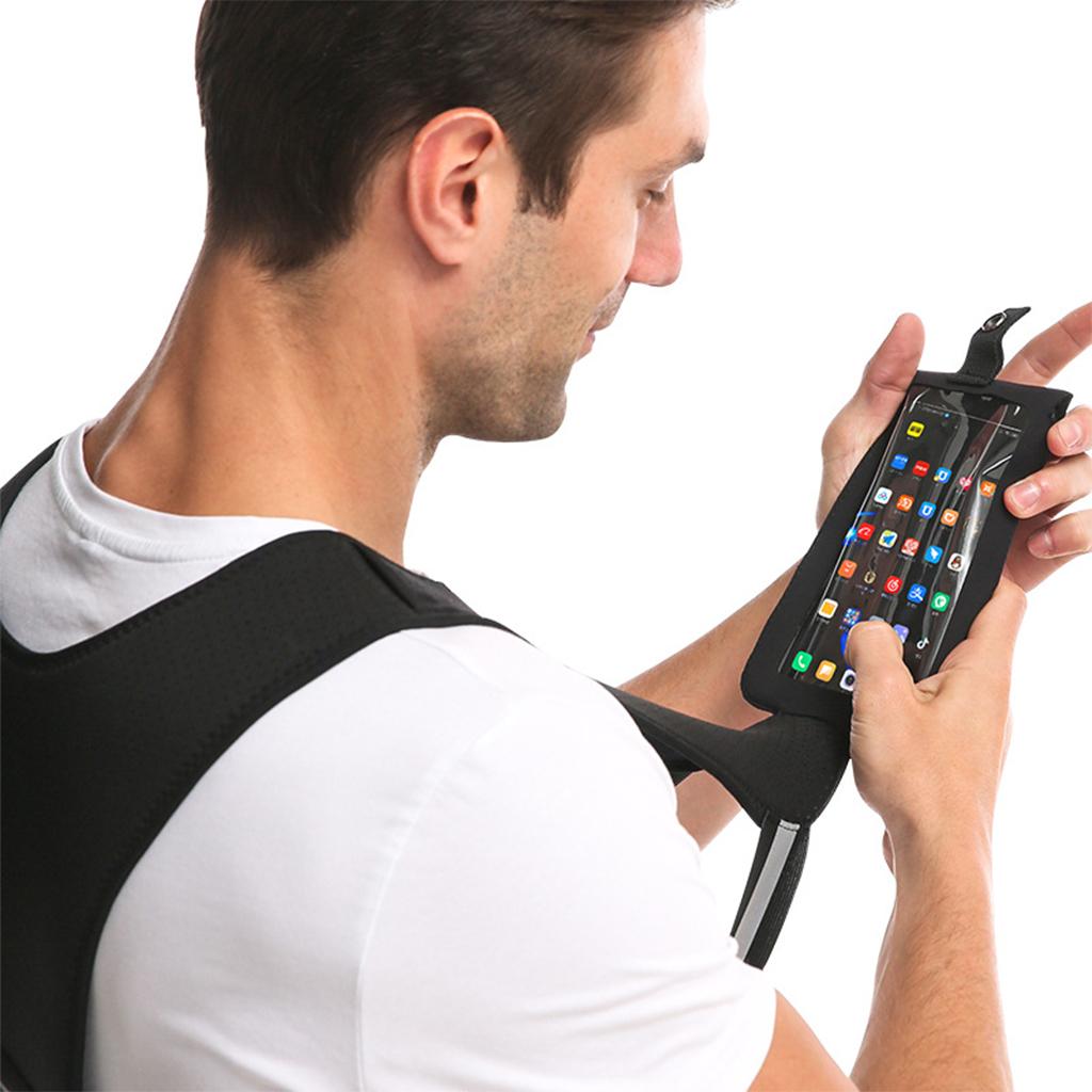 Breathable Running Vest w/ Bag for Night Running Walking Cycling Sports