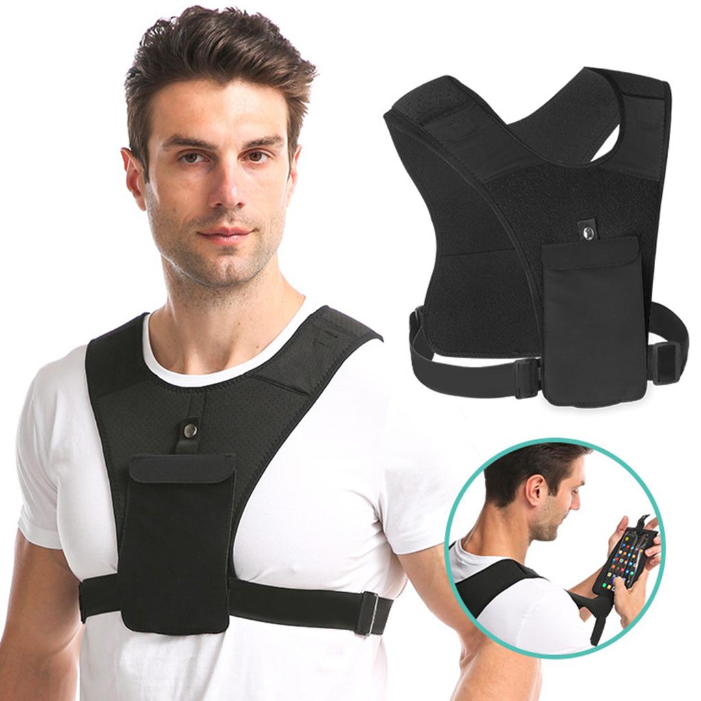Breathable Running Vest w/ Bag for Night Running Walking Cycling Sports
