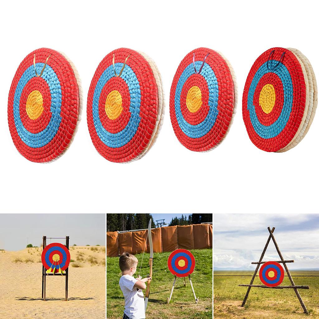 Outdoor Sports Archery Bow Shooting Straw Arrow Target for Home Decoration 50cm 2 Layer