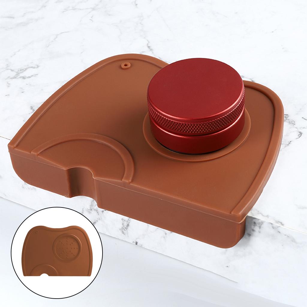 Silicone Coffee Mat Espresso Latte Art Tamper Tamping Rest Mat Browm M