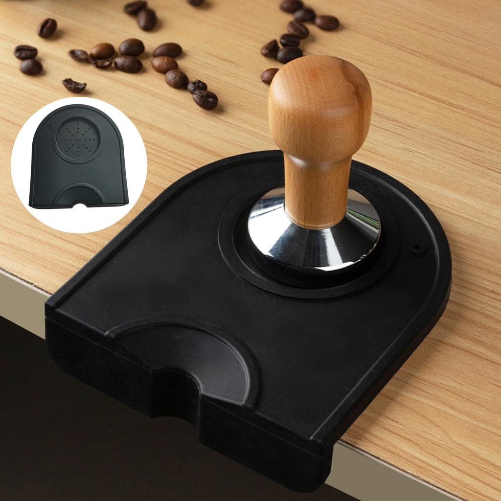 Silicone Coffee Mat Espresso Latte Art Tamper Tamping Rest Mat Black S