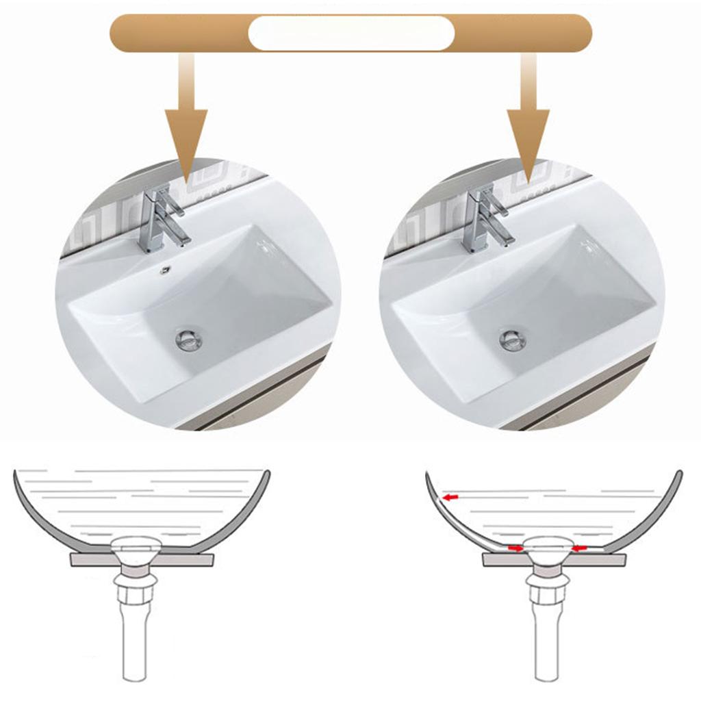 Bathroom Drain Sink Brass Stopper Plumbing Pipe Kit L with Overflow