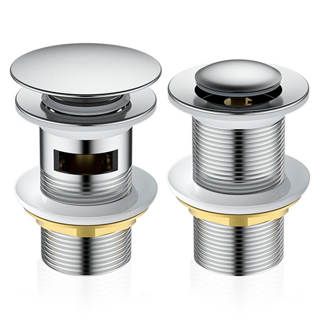 Bathroom Drain Sink Brass Stopper Plumbing Pipe Kit L with Overflow