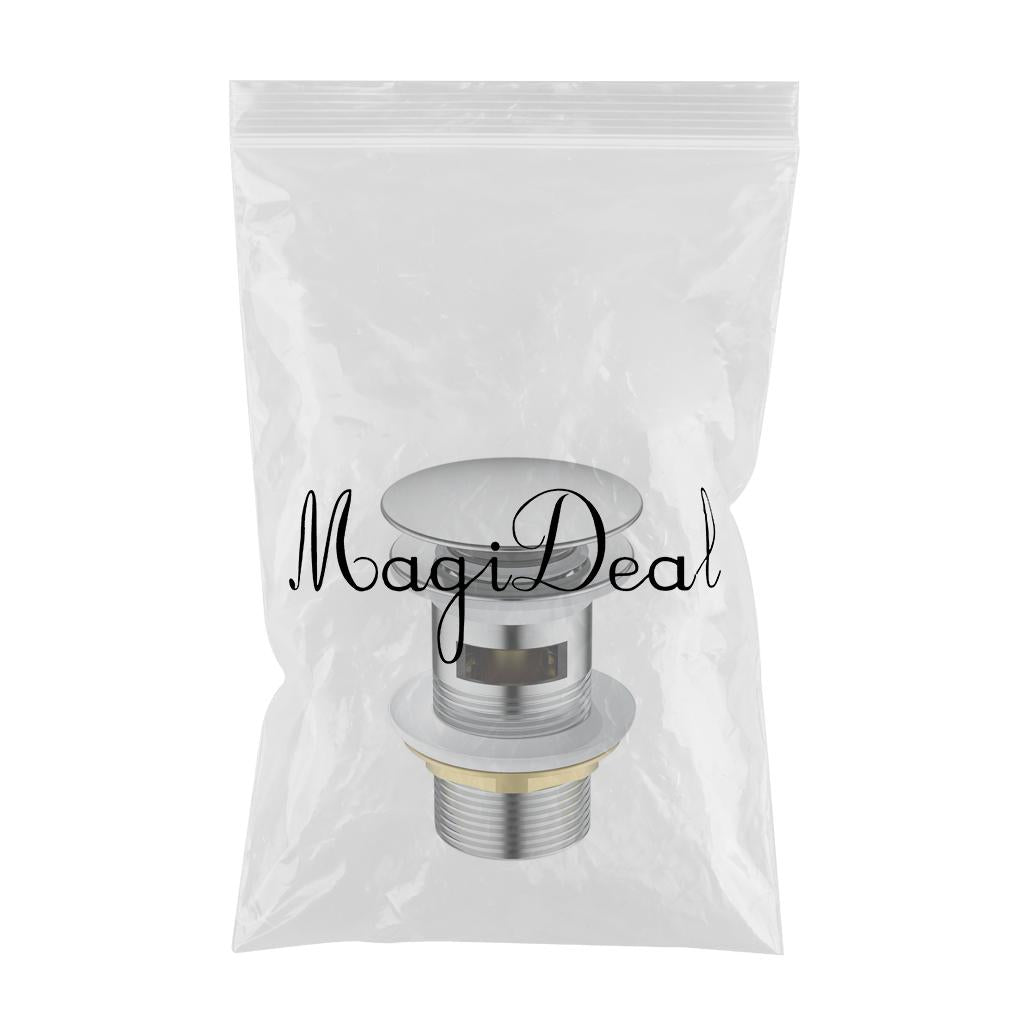 Bathroom Drain Sink Brass Stopper Plumbing Pipe Kit L with Overflow