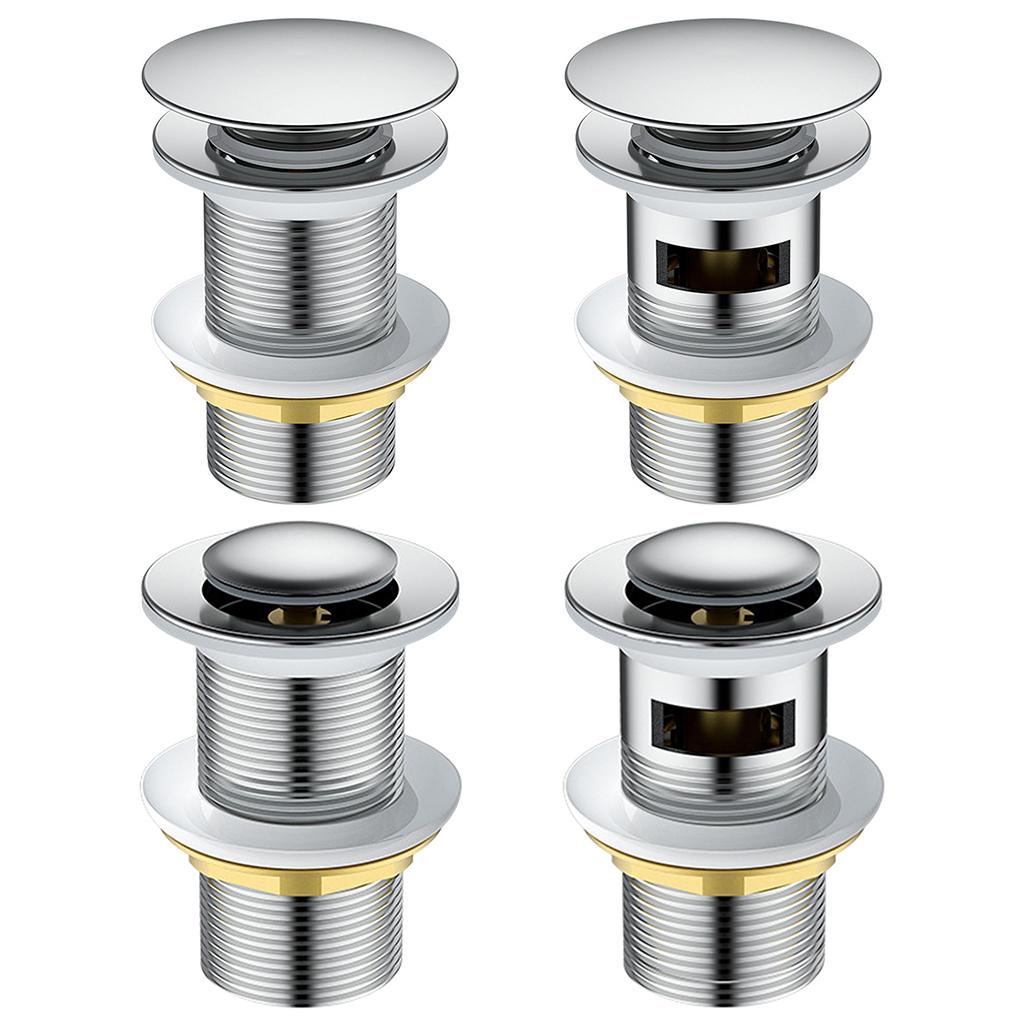 Bathroom Drain Sink Brass Stopper Plumbing Pipe Kit L with Overflow