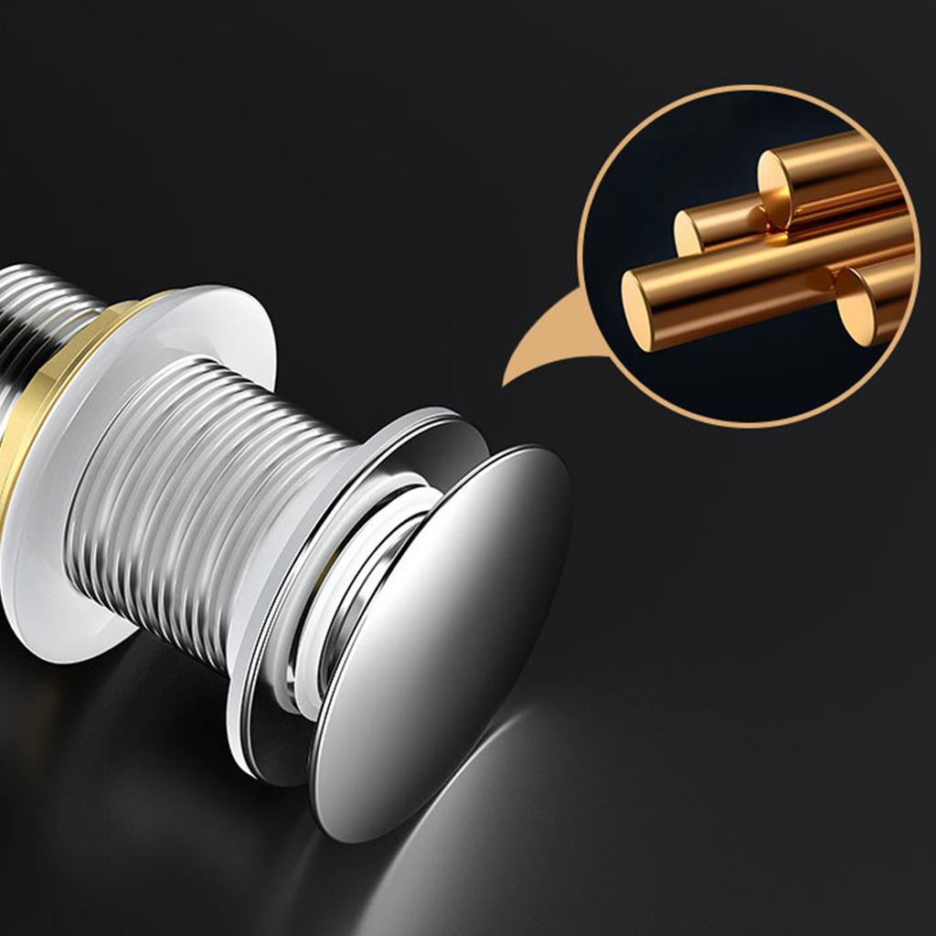 Bathroom Drain Sink Brass Stopper Plumbing Pipe Kit L withot Overflow