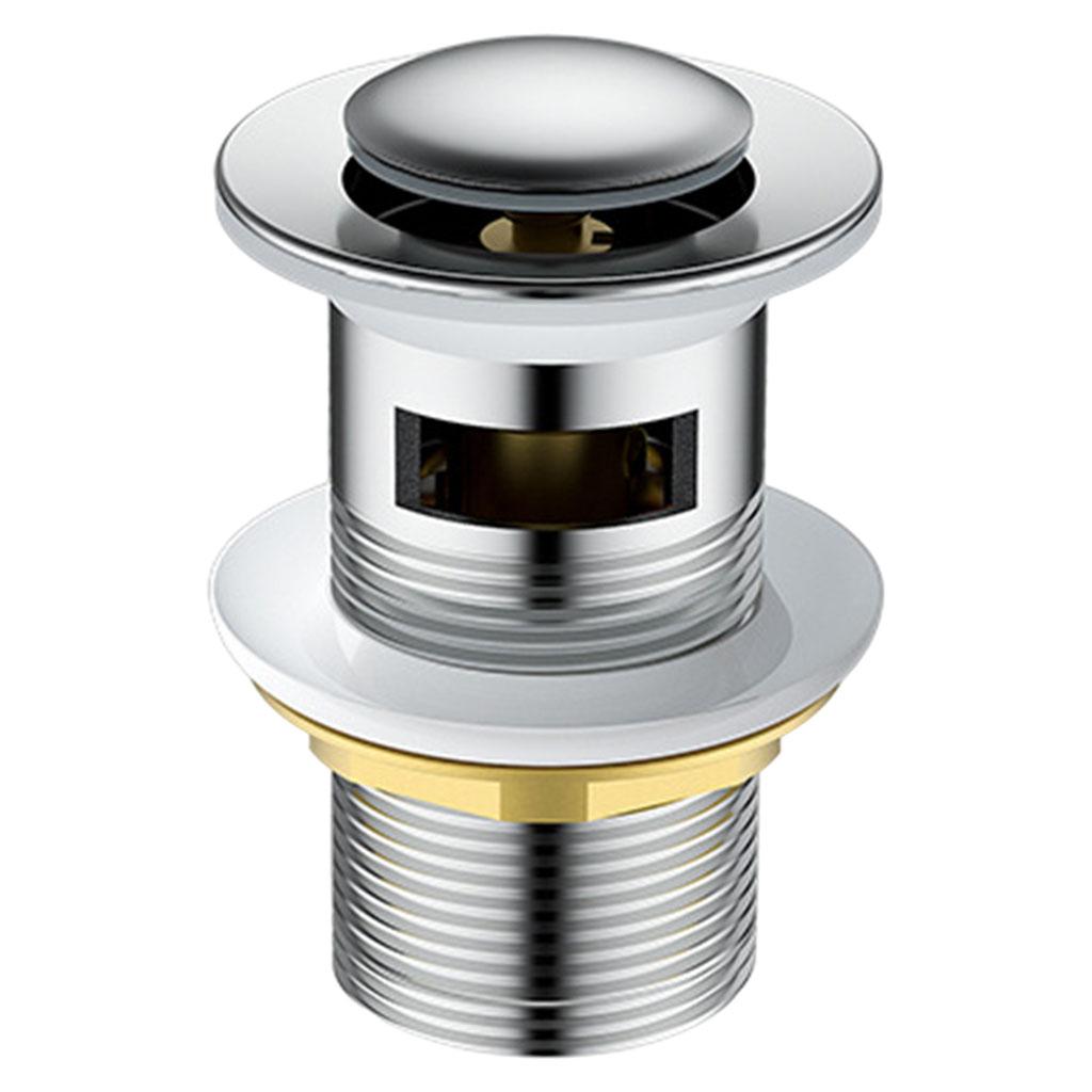 Bathroom Drain Sink Brass Stopper Plumbing Pipe Kit S with Overflow
