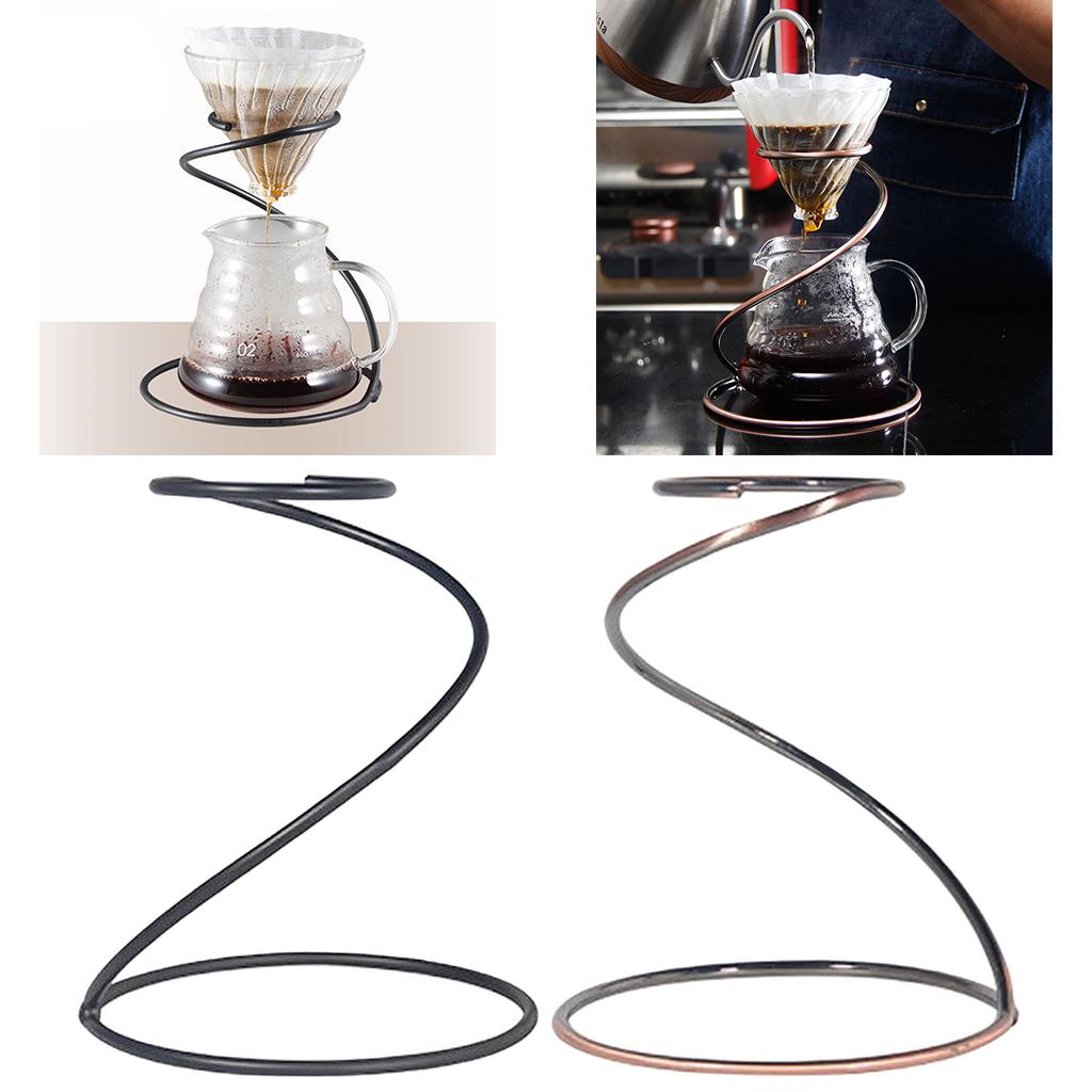 Iron Coffee Filter Holder Rack Coffee Filter Cup Stand for Home Kitchen Accs Black