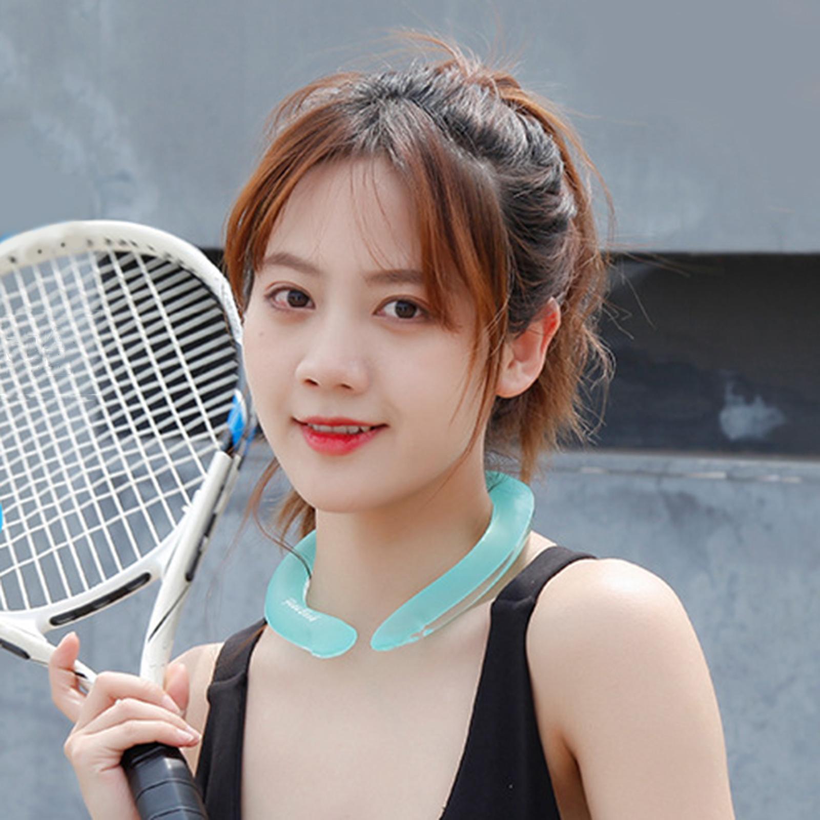 Neck Cooling Tube Cold Gel Ice Pack Chill Freeze Neck Cooler Camping Blue