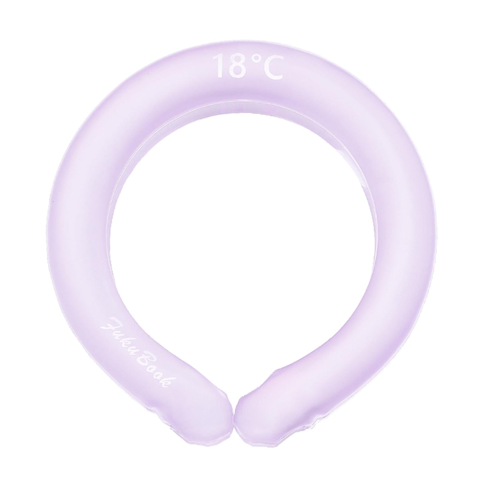 Neck Cooling Tube Cold Gel Ice Pack Chill Freeze Neck Cooler Camping Purple